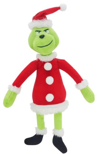MEZHEN Weihnachten Grinch Doll Plush Doll Plüsch Grinch Plüschtiere Niedliche Puppe Weihnachten Deko Kinder Jungen Mädchen Geburtstag Kuscheltie Weihnachten Figuren 32 cm