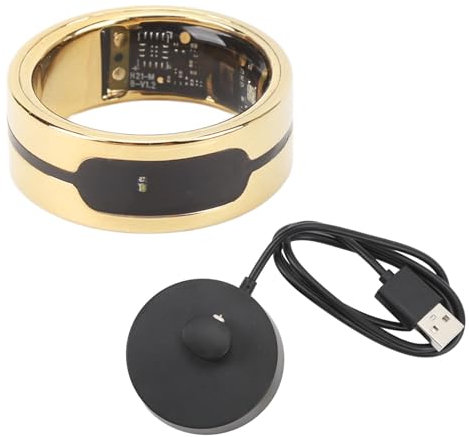 Smart Ring,Touch Control Health Tracker, Fitness Tracker,Accurate Monitoring Sleep Body Temperature Step Count Tracking Wearable,Health Ring (10 Diámetro interior 19,8 mm/0,77 pulgadas)