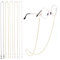 Nogeqi 5 Stück Brillenkette Damen Modern, Legierung Brillenband Damen, Glasses Chains Wasserfest Sonnenbrillen Kette Elegante Lesebrillen mit Silikon Antirutsch Ringe Gold/Silber/Rose Gold