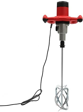 DSYOGX Miscelatore per malta a due poli per agitare, miscelatore per malta a colori da 1800 W, miscelatore portatile a 6 velocità, miscelatore manuale, miscelatore doppio per malta