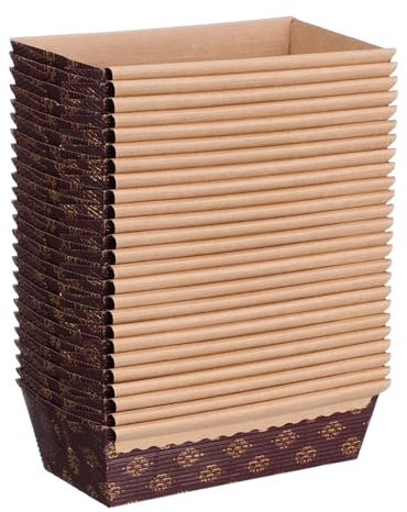 Warmhm 25pcs Mini Paper Bread Loaf Pans for Baking Small Bread Tray Loaf Pans Bake