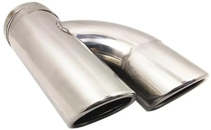 Auspuffendrohr Für Skoda Für Octavia 2004-2019 60mm 1 BIS 2 Doppel Outlet Endrohre Chrom Auto Auspuff Schalldämpfer Rohr Spitze Ende Hinten Schwanz Kehle Auspuff Endrohr(White)