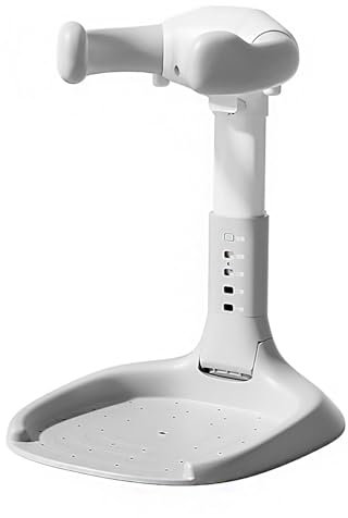 Support de bain pour bébé, support debout pour fête prénatale avec hauteur réglable et accoudoir, aide de bain portable avec base antidérapante pour nourrissons de 8 à 36 mois