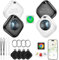 Air Tag,Bluetooth Tracker Kinder,Air Tagg Kompatibel mit Apple Wo ist?,Air Tags Smart Tracker APP (Nur iOS),IP67 wasserdicht,Austauschbare Batterie für Schlüssel,Gepäck,Koffer,Brieftasche,Air Tag 4er