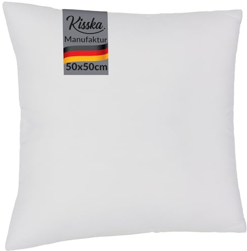 ANRO Kissenfüllung Füllkissen Innenkissen Polyester mit Reißverschluss für Füllung waschbar als Sofakissen Zierkissen Dekokissen Kopfkissen 50x50cm
