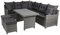 Greemotion Miami Comfort 5-teilig Rattan Lounge-Set, Aluminium, 73 x 192 x 75 cm, grau/anthrazit
