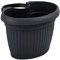 Prosperplast Blumentopf anthrazit Übertöpf Garten Terasse L 20 cm Ecktopf Rohrhalterung
