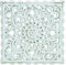 Meinposten Wandornament Holz weiß 38x38 cm Shabby Landhaus Ornament Holzornament Holzbild Wandbild (Modell 2)