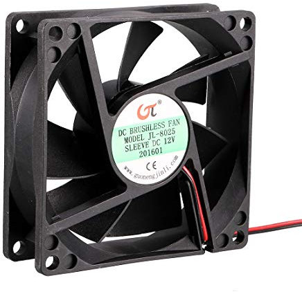 sourcing map 80mm x 80mm x 25mm 12V DC Cooling Fan Long Life Sleeve Bearing Computer Case Fan