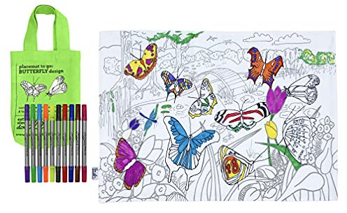 eatsleepdoodle Schmetterling-Tischset zum Ausmalen