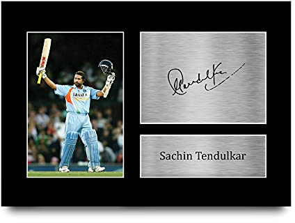 HWC Trading Sachin Tendulkar A4 Ungerahmt Signiert Gedruckt Autogramme Bild Druck-Fotoanzeige Geschenk Für India Cricket-Fans