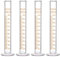StonyLab 4er Pack 100 ml Borosilikatglas Labor Zylinder Messzylinder, Glass Cylinder - 100 ml