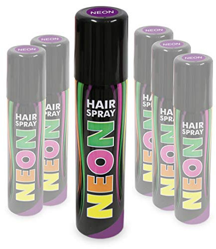 KarnevalsTeufel Hairspray Neon in knalligen Farben buntes Haarspray Haarschmuck farbig (Neon Lila)