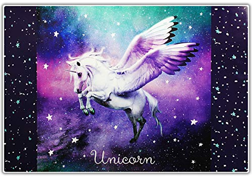 alles-meine.de GmbH 2 Stück XL große - Schreibtischunterlagen/Unterlagen - Einhorn - Pegasus/Unicorn - 60 cm * 40 cm - abwischbar - Schreibunterlagen - Tischunterlagen/Kn..