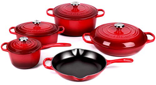 Le Creuset Signature Batterie de cuisine en fonte – 9 pièces (Cerise)