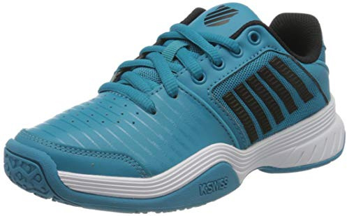 K-Swiss Performance 86609428 Unisex Kids’ Tennis Shoes, Blue (Algiers Blue/Black/White 428), 3 UK