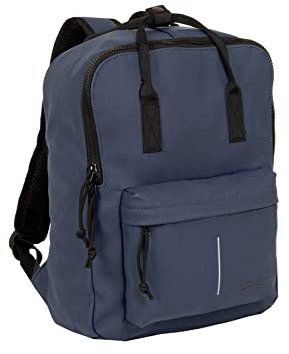 New Rebels Rucksack Damen & Herren – Stylischer & leichter Tagesrucksack mit Laptopfach bis 13 Zoll – Wasserabweisend, gepolstert & mit Reißverschlussfach – Farbe: Navy Blue