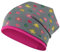 Mädchen Mütze Übergangsmütze Kindermütze Beanie Blumen Allover-Print Frühling Herbst, Größe: 46/48, Farbe: grau/pink