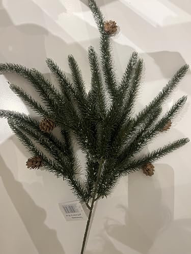 2474U Kunstzweig Tanne-/Nadelbaum grün ca. 60cm naturgetreu, Trockenzweig imitiert