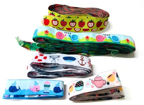 Miniblings Webband ca 9.5m Gewebeband - DIY Nähen Bordüre Borte Ripsband Kind Anker Schnecke - Webband Handarbeit 4