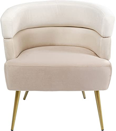 Kare Design Sessel Sandwich, Cremetöne, Beige, Samtoptik, Polsterung, Stuhl, Holzwerkstoff, Cocktail Sessel, (H/B/T) 74x65x64cm