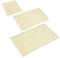 PANA 'Paris' Badeteppich-Set • Flauschige Vorleger für Badezimmer und WC • Chenille Badematte • Set: 45 x 45 cm ohne WC Ausschnitt + 50 x 80 cm + 70 x 120 cm • Farbe: Papyrus