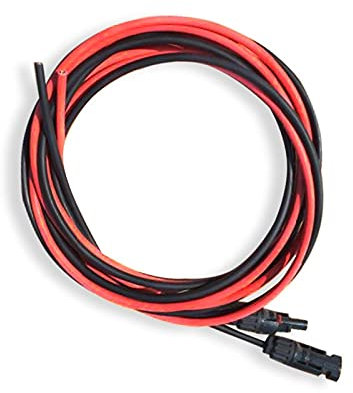 Solar PV Cable, 6M Pv Connecting Extension(2 * 3M) Solar Cable 12V Solar Panel/cell/system Module DIY Kit RV/Marine/campering Car 1 * 2.5mm