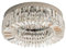 HOMCOM Crystal Ceiling Light Modern Chandeliers Stainless Steel Pendant Lights with Crystal Decorations for Living Room Bedroom Dining Room Hall Silver
