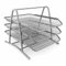 LEVIATAN Metall Ablage Ablagefächer | Büro Organizer Schreibtisch | Schubladen für Dokumente | 3 Schubfächer Briefablage Dokumentenablage A4 Organizer Mesh | Ordnungssystem für Büro, Aschgrau