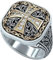 Iced Out Cross Ring für Herren, Gothic Cross Biker Ring Vintage Hip Hop Cross Ring für Jungen, LYF, 8