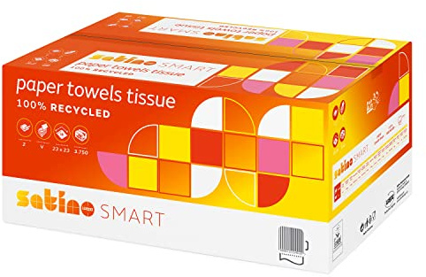 Satino by WEPA smart Handtuchpapier - 275700 - PT3-kompatibel - 250 Blatt - 2-lagig - 100% Recycling-Papier