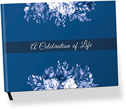 BADAWEN Libro de visitas funerario, tapa dura, libro de invitados para celebración de la vida, para decoración de registro de servicio conmemorativo