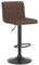 CLP Tabouret De Bar Jamie en Velours I Chaise Haute De Bistrot avec Repose-Pieds Hauteur Réglable Pivotant, Couleur:Marron