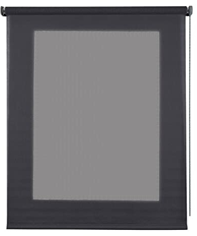 STORESDECO Lichtrollo Plus, Premium-Rollo mit Metallic-Finish. Modernes, dekoratives Rollo in Textiloptik für Fenster und Türen bis 200 cm! | Deco Grau, 100 cm x 180 cm