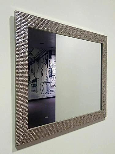 Biznest Mosaic Effect Large Wall Hanging Mirror With A Decorative Design 50X60Cm Wall Mirror