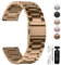 Fullmosa Edelstahl Uhrenarmband 22mm für traditionell Uhr, Kompatibel mit Samsung Galaxy Watch 3 45mm/Galaxy 46mm, Huawei Watch GT5/GT5 Pro/4/4 Pro 46mm/Garmin Vivoactive 4, Goldkaffee