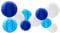GAKA FAVOR 10er Papier Lampions Set Blau, Hängedekoration Papierlampions Deko, Papier Laternen für Hochzeit,Taufe,Geburtstag,Kommunion,Valentinstag Muttertag Party Deko