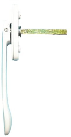 SUIOPPYUW Quadratischer Stahlgriff für Flügelfenster. Erhöhte Sicherheit und Haltbarkeit. Garantiert einfach zu installierende Zinklegierung, Weiß