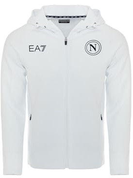SSC NAPOLI Unisex Felpa Kapuzenpullover, Weiß, XL