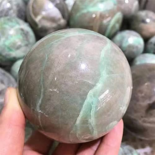 GAJUST 1 Pieza de esferas de Cristal Feng Shui, Bola de Cristal de Piedra Lunar Verde de Cuarzo Natural a la Venta, 55-60mm