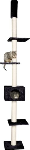 Flamingo Kratzbaum Barwa – Schwarz/Creme, 263 cm | XXL-Kletterparadies für Katzen!