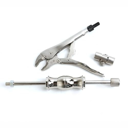 Slide Hammer Locking Pliers Set, 9 inch Locking Pliers, Sturdy 2 Pound Slide Hammer,Swivel Grip Attachment for Nail, Bolt, Pin, Seal, CV Axle Removal Tool