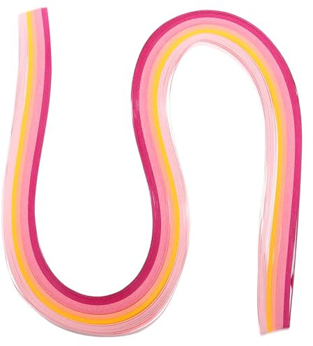 PATIKIL 540 x 5 mm Quilling Papierstreifen Papier Quilling, 120 Stück Origami Fröbelstern Papierstreifen Streifen Set für Kunst, DIY, Handarbeit, Weihnachten, Farbverlauf Pink