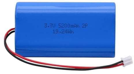Batteria ricaricabile agli ioni di litio da 3,7 V, 5200 mAh, con connettore PH2.0/2P, si prega di verificare la polarità del dispositivo e della spina prima dell'acquisto