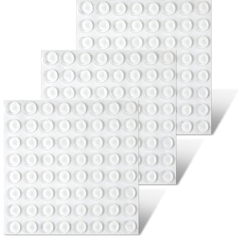 Tyqour 192 Stück Transparente Gummifüße Selbstklebend, Selbstklebend Gummipuffer, Türpuffer Transparent Möbelpuffer Anschlagpuffer Schutzpuffer Pads für Türen Schränke Möbel Schubladen