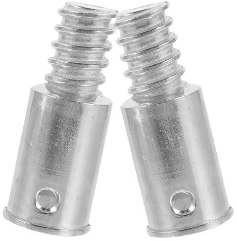 BCOATH 2pcs Metal Threaded Handle Tips Broom Extension Pole Adapter Connector for Mop and Broom Threaded End Replacement Suitable for Cleaning Tools