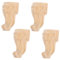 CONGARTENO 4pezzi Gambe Legno Intagliato per Mobili di Piedi per Tavoli e Divani Design Elegante e Resistente Legno di Facile Installazione e Versatilità per Ogni