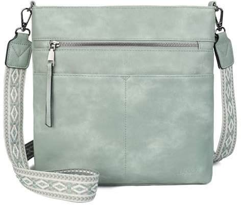Gladdon sac bandoulière femme,sac a main,décontracté sac à multi-compartiments avec large bandoulière en jacquard
