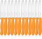 targzier Frühstücksmesser 12 Stück, Orange Tomatenmesser Wellenschliff,Hochwertige Brotmesser aus Edelstahl,Scharfe Besteck Messer Set,Kunststoffgriff Tafelmesser Set&Spülmaschinenfest