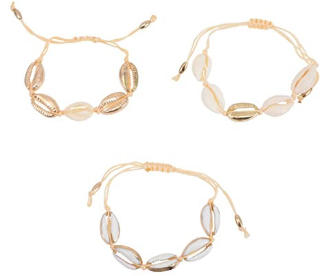 DEARMAMY Conjunto De Joyas De 3 Piezas Pulsera De Conchas Tobillera Estilo Playa Para Graduación Cumpleaños